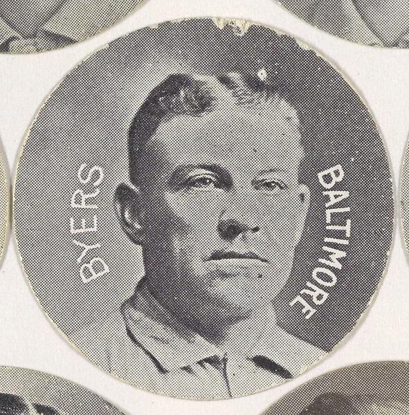 Byers, Baltimore, from the Stars of the Diamond series (E254) issued by the Colgan Gum Company, Issued by Colgan Gum Company, Louisville, Kentucky, Photolithograph 