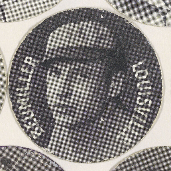 Beumiller, Louisville, from the Stars of the Diamond series (E254) issued by the Colgan Gum Company, Issued by Colgan Gum Company, Louisville, Kentucky, Photolithograph 