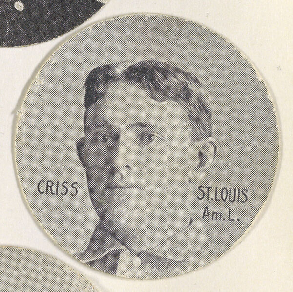 Criss, St. Louis, American League, from the Stars of the Diamond series (E254) issued by the Colgan Gum Company, Issued by Colgan Gum Company, Louisville, Kentucky, Photolithograph 