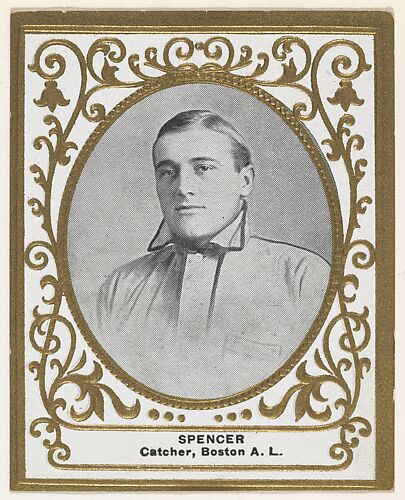 Spencer, Catcher, Boston, American League, from the Baseball Players (Ramlys) series (T204) issued by the Mentor Company to promote Ramly and T.T.T. Turkish Cigarettes