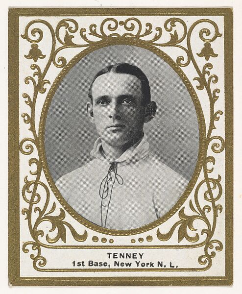 Tenney, 1st Base, New York, National League, from the Baseball Players (Ramlys) series (T204) issued by the Mentor Company to promote Ramly and T.T.T. Turkish Cigarettes, Issued by Mentor Company, Boston, Photolithograph 