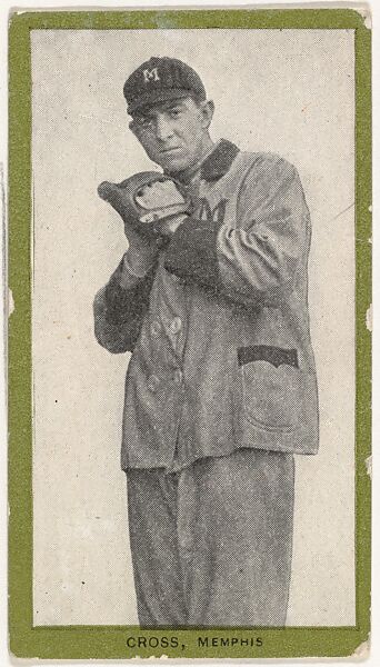 Cross, Memphis, from the Baseball Players (Green Borders) series (T211) issued by Red Sun Cigarettes, Issued by Red Sun Cigarettes, Photolithograph 