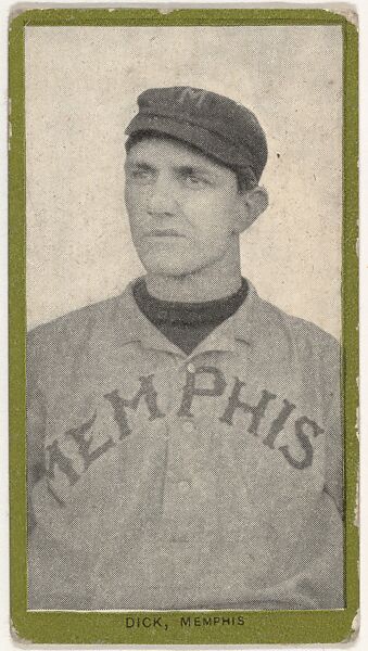 Dick, Memphis, from the Baseball Players (Green Borders) series (T211) issued by Red Sun Cigarettes, Issued by Red Sun Cigarettes, Photolithograph 