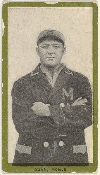 Dunn, Mobile, from the Baseball Players (Green Borders) series (T211) issued by Red Sun Cigarettes, Issued by Red Sun Cigarettes, Photolithograph 