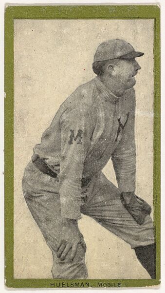 Huelsman, Mobile, from the Baseball Players (Green Borders) series (T211) issued by Red Sun Cigarettes, Issued by Red Sun Cigarettes, Photolithograph 