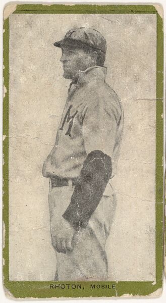 Rhoton, Mobile, from the Baseball Players (Green Borders) series (T211) issued by Red Sun Cigarettes, Issued by Red Sun Cigarettes, Photolithograph 