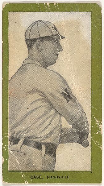 Case, Nashville, from the Baseball Players (Green Borders) series (T211) issued by Red Sun Cigarettes, Issued by Red Sun Cigarettes, Photolithograph 