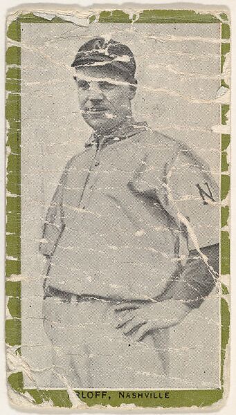 Erloff, Nashville, from the Baseball Players (Green Borders) series (T211) issued by Red Sun Cigarettes, Issued by Red Sun Cigarettes, Photolithograph 