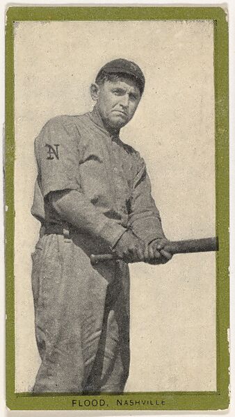 Flood, Nashville, from the Baseball Players (Green Borders) series (T211) issued by Red Sun Cigarettes, Issued by Red Sun Cigarettes, Photolithograph 