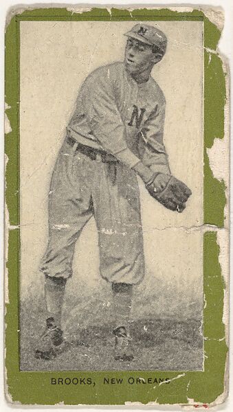Brooks, New Orleans, from the Baseball Players (Green Borders) series (T211) issued by Red Sun Cigarettes, Issued by Red Sun Cigarettes, Photolithograph 