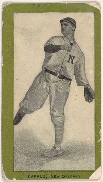 Cafalu, New Orleans, from the Baseball Players (Green Borders) series (T211) issued by Red Sun Cigarettes, Issued by Red Sun Cigarettes, Photolithograph 