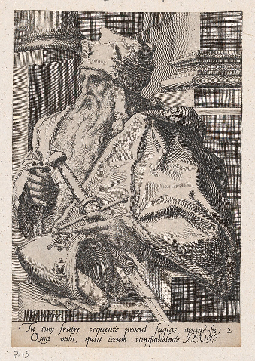 Levi, from The Twelve Sons of Jacob, Jacques de Gheyn II (Netherlandish, Antwerp 1565–1629 The Hague), Engraving 