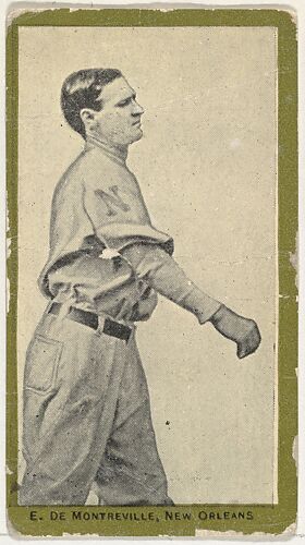 E. De Montreville, New Orleans, from the Baseball Players (Green Borders) series (T211) issued by Red Sun Cigarettes