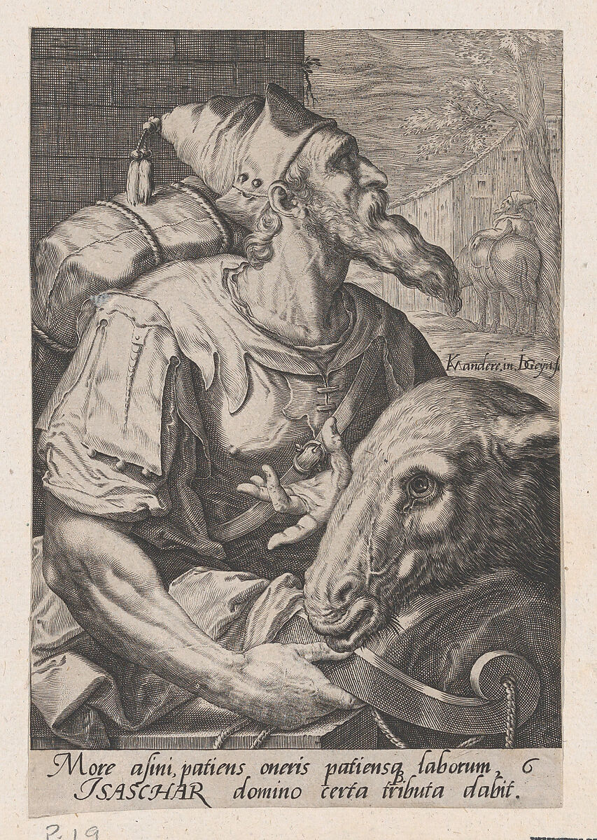 Issachar, from The Twelve Sons of Jacob, Jacques de Gheyn II (Netherlandish, Antwerp 1565–1629 The Hague), Engraving 