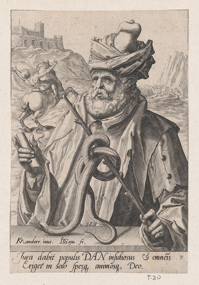 Dan, from The Twelve Sons of Jacob, Jacques de Gheyn II (Netherlandish, Antwerp 1565–1629 The Hague), Engraving 