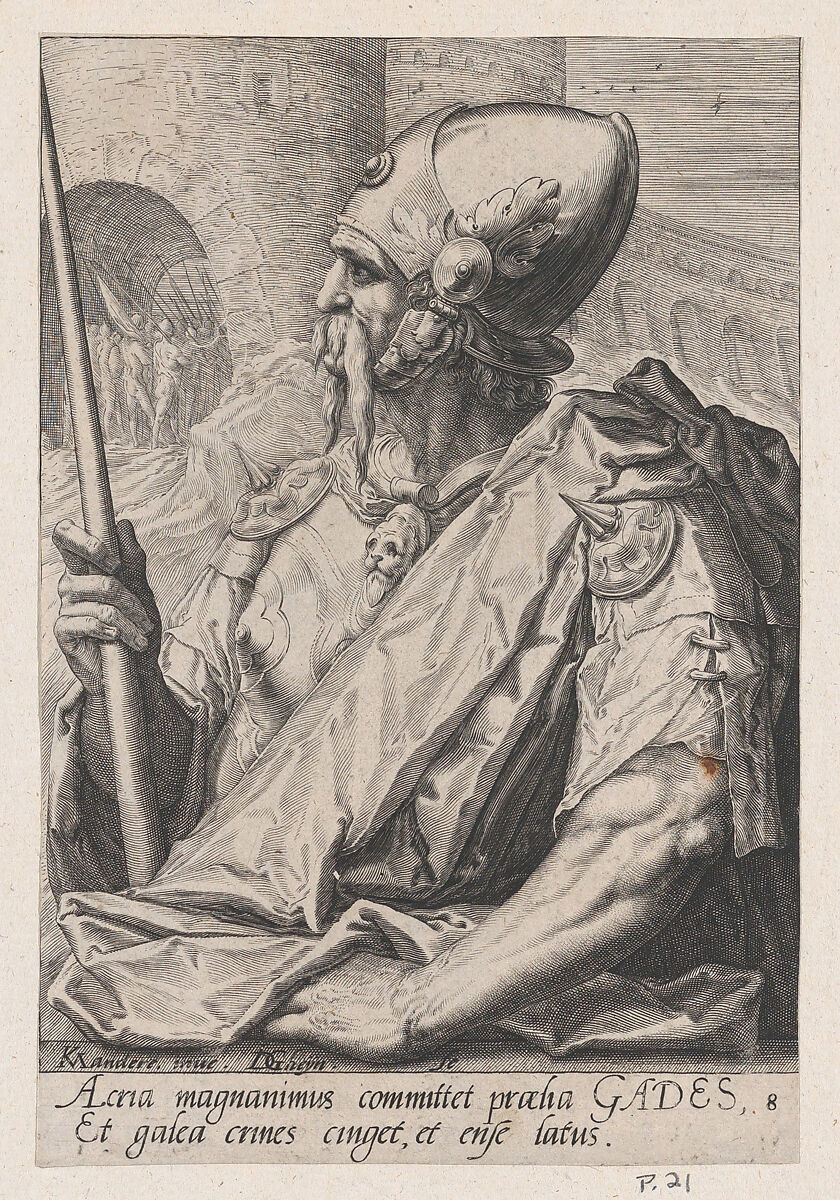 Gad, from "The Twelve Sons of Jacob", Jacques de Gheyn II (Netherlandish, Antwerp 1565–1629 The Hague), Engraving 