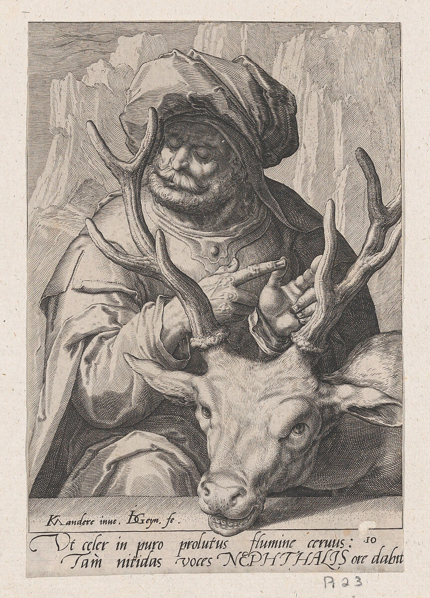 Naphthali, from The Twelve Sons of Jacob, Jacques de Gheyn II (Netherlandish, Antwerp 1565–1629 The Hague), Engraving 