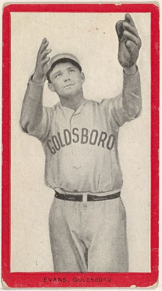 Evans, Goldsboro, East Carolina League, from the Baseball Players (Red Borders) series (T210) issued by Old Mill Cigarettes, Issued by Old Mill Cigarettes, Virginia, Photolithograph 