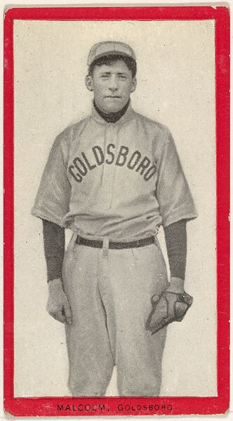Malcolm, Goldsboro, East Carolina League, from the Baseball Players (Red Borders) series (T210) issued by Old Mill Cigarettes, Issued by Old Mill Cigarettes, Virginia, Photolithograph 