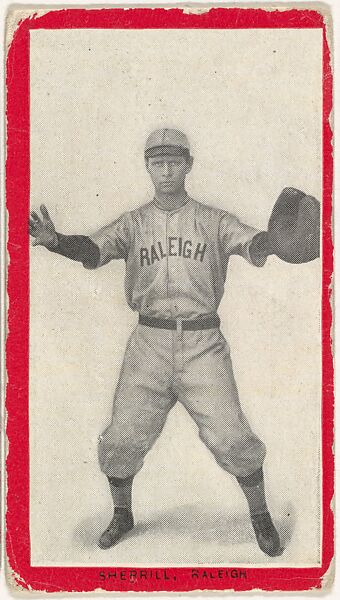 Sherrill, Raleigh, East Carolina League, from the Baseball Players (Red Borders) series (T210) issued by Old Mill Cigarettes, Issued by Old Mill Cigarettes, Virginia, Photolithograph 
