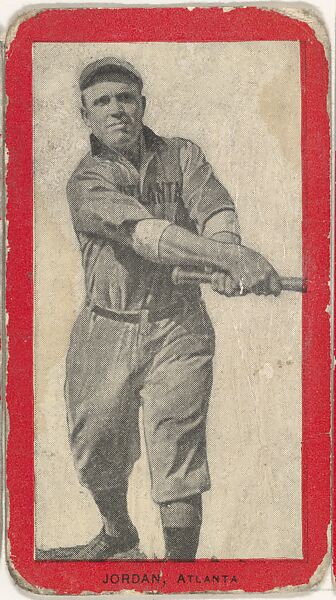 Jordan, Atlanta, Southern Association, from the Baseball Players (Red Borders) series (T210) issued by Old Mill Cigarettes, Issued by Old Mill Cigarettes, Virginia, Photolithograph 
