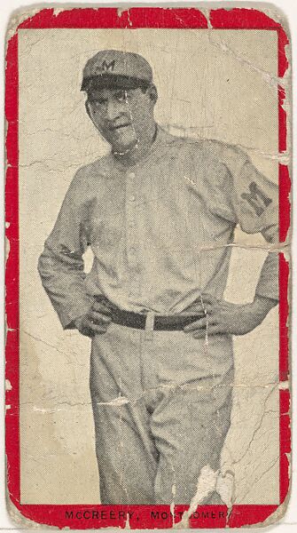 McCreery, Montgomery, Southern Association, from the Baseball Players (Red Borders) series (T210) issued by Old Mill Cigarettes, Issued by Old Mill Cigarettes, Virginia, Photolithograph 