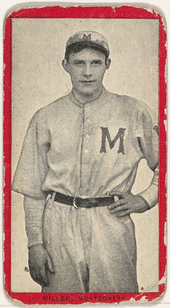 Miller, Montgomery, Southern Association, from the Baseball Players (Red Borders) series (T210) issued by Old Mill Cigarettes, Issued by Old Mill Cigarettes, Virginia, Photolithograph 