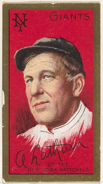 (W.) A. Latham, New York Giants, National League, from the "Baseball Series" (Gold Borders) set (T205) issued by the American Tobacco Company, Issued by the American Tobacco Company, Commercial color lithograph 