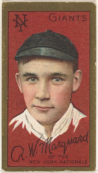 Richard Marquard, New York Giants, National League, from the "Baseball Series" (Gold Borders) set (T205) issued by the American Tobacco Company, Issued by the American Tobacco Company, Commercial color lithograph 