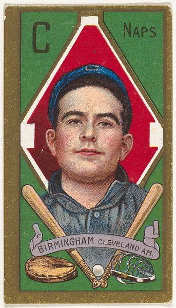 Joseph Birmingham, Cleveland Naps, American League, from the "Baseball Series" (Gold Borders) set (T205) issued by the American Tobacco Company, Issued by the American Tobacco Company, Commercial color lithograph 