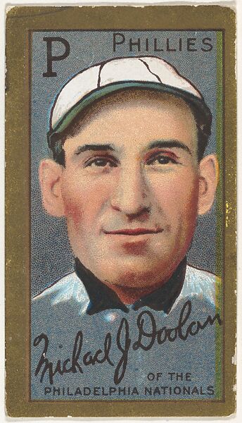 Michael J. Doolan, Philadelphia Phillies, National League, from the "Baseball Series" (Gold Borders) set (T205) issued by the American Tobacco Company, Issued by the American Tobacco Company, Commercial color lithograph 