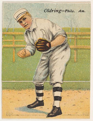 Oldring, Philadelphia, American League, from the Mecca Double Folder series (T201)