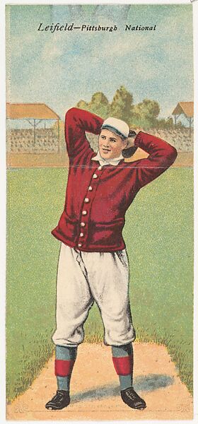 Leifield, Pittsburgh, National League, from the Mecca Double Folder series (T201), Issued by Mecca Cigarettes (American), Commercial color lithograph 