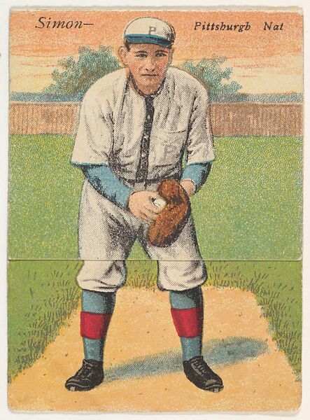 Simon, Pittsburgh, National League, from the Mecca Double Folder series (T201), Mecca Cigarettes, Commercial color lithograph