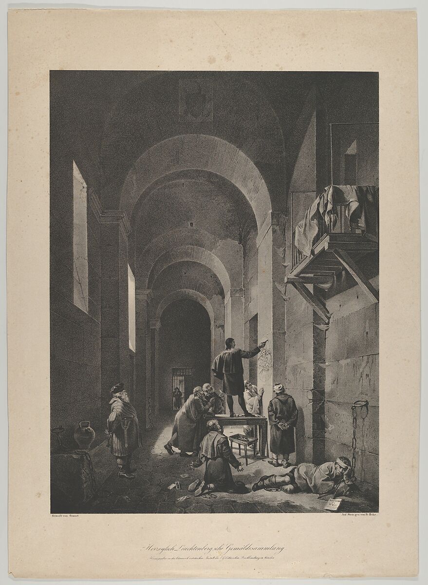 Stella in Prison, Friedrich Hohe (German, Bayreuth 1802–1870 Munich), Lithograph 