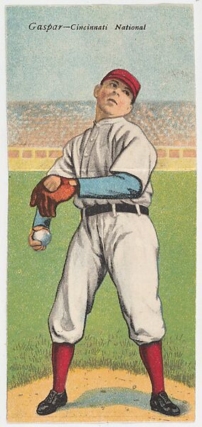 Gaspar, Cincinnati, National League, from the Mecca Double Folder series (T201), Issued by Mecca Cigarettes (American), Commercial color lithograph 