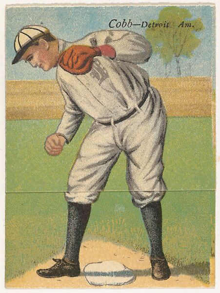 Cobb, Detroit, American League, from the Mecca Double Folder series (T201), Issued by Mecca Cigarettes (American), Commercial color lithograph 