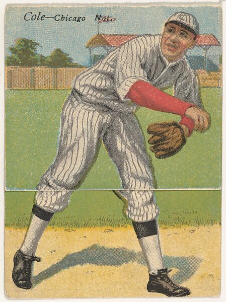 Cole, Chicago, National League, from the Mecca Double Folder series (T201), Issued by Mecca Cigarettes (American), Commercial color lithograph 