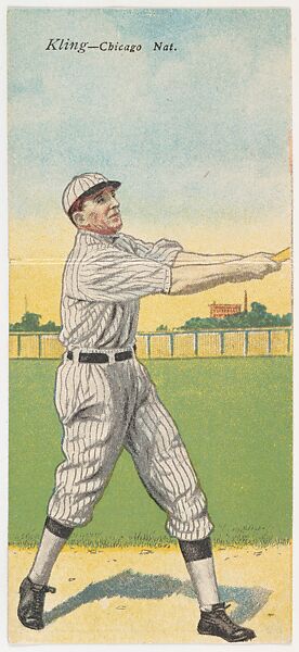 Kling, Chicago, National League, from the Mecca Double Folder series (T201), Issued by Mecca Cigarettes (American), Commercial color lithograph 