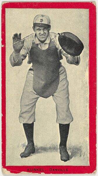 Kunkel, Danville, Virginia League, from the Baseball Players (Red Borders) series (T210) issued by Old Mill Cigarettes, Issued by Old Mill Cigarettes, Virginia, Photolithograph 