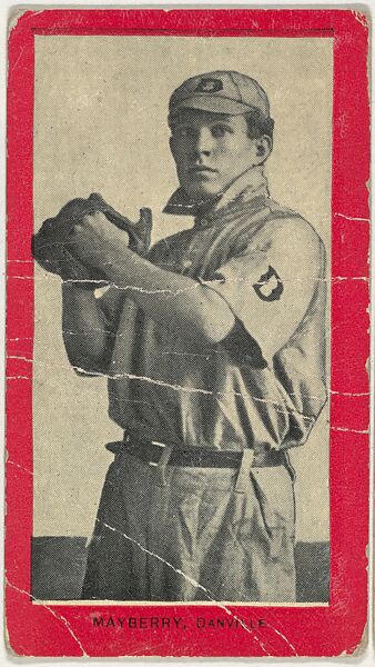 Mayberry, Danville, Virginia League, from the Baseball Players (Red Borders) series (T210) issued by Old Mill Cigarettes, Issued by Old Mill Cigarettes, Virginia, Photolithograph 
