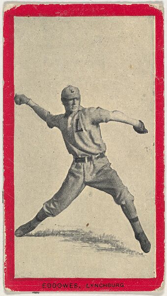Eddowes, Lynchburg, Virginia League, from the Baseball Players (Red Borders) series (T210) issued by Old Mill Cigarettes, Issued by Old Mill Cigarettes, Virginia, Photolithograph 