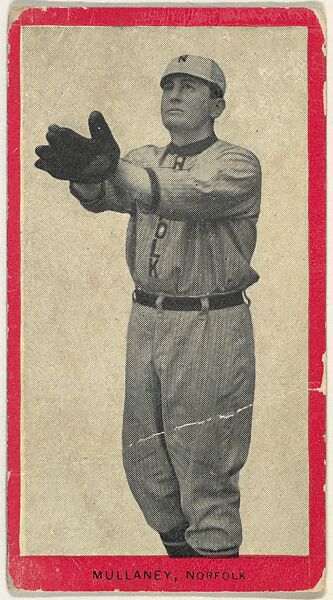 Mullaney, Norfolk, Virginia League, from the Baseball Players (Red Borders) series (T210) issued by Old Mill Cigarettes, Issued by Old Mill Cigarettes, Virginia, Photolithograph 