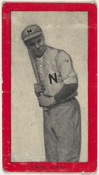 Nimmo, Norfolk, Virginia League, from the Baseball Players (Red Borders) series (T210) issued by Old Mill Cigarettes, Issued by Old Mill Cigarettes, Virginia, Photolithograph 
