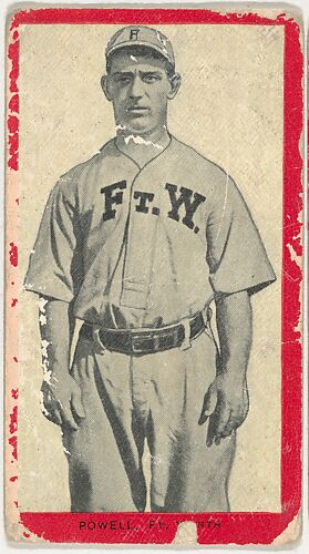 Powell, Ft. Worth, Texas League, from the Baseball Players (Red Borders) series (T210) issued by Old Mill Cigarettes