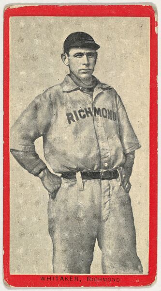 Whitaker, Richmond, Blue Grass League, from the Baseball Players (Red Borders) series (T210) issued by Old Mill Cigarettes, Issued by Old Mill Cigarettes, Virginia, Photolithograph 