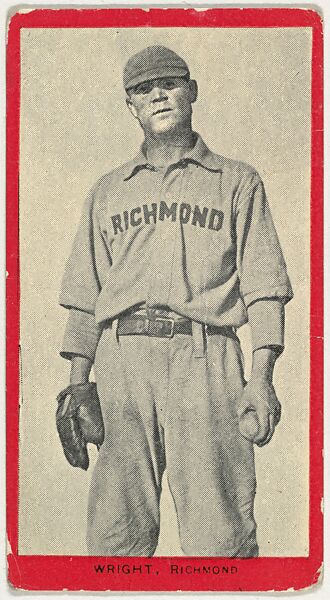 Wright, Richmond, Blue Grass League, from the Baseball Players (Red Borders) series (T210) issued by Old Mill Cigarettes, Issued by Old Mill Cigarettes, Virginia, Photolithograph 