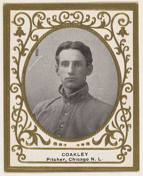 Coakley, Pitcher, Chicago, National League, from the Baseball Players (Ramlys) series (T204) issued by the Mentor Company to promote Ramly and T.T.T. Turkish Cigarettes, Issued by Mentor Company, Boston, Photolithograph 