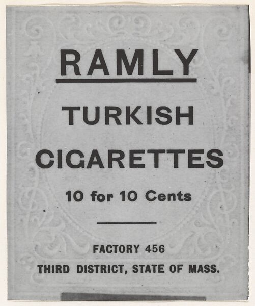 Facsimile of Ramly Card Verso, from the Baseball Players (Ramlys) series (T204) issued by the Mentor Company to promote Ramly Cigarettes, Issued by Mentor Company, Boston, Photolithograph 