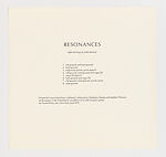 Resonances, Edda Renouf (American, born Mexico City 1943), 8 Etchings